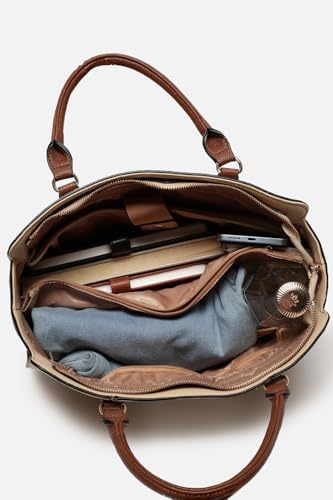 Image of Allen Solly Women's Large Tote Shoulder Bag | PU Leather | Soft Touch | Detachable Sling | College & Daily Carry