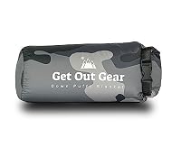 Get Out Gear Daunen-Campingdecke, bauschig, verstaubar, leicht und warm, ideal für Outdoor, Reisen, Stadion, Festivals, Strand, Hängematte, 650 Füllkraft, wasserabweisend, Rucksackreisen – Ansicht 2