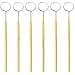 AAProTools Pack of 6 pcs Gold Plated Stainless Steel Dental Teeth Inspection Mirror #5 with Handle