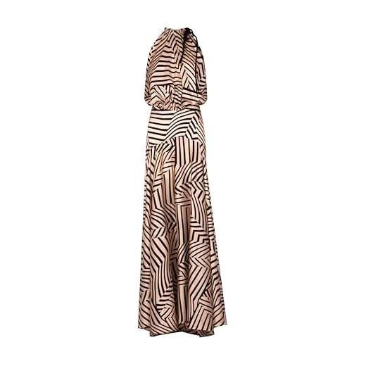 Silvia Tcherassi, Joss Dress, S, Beige Black Stripes