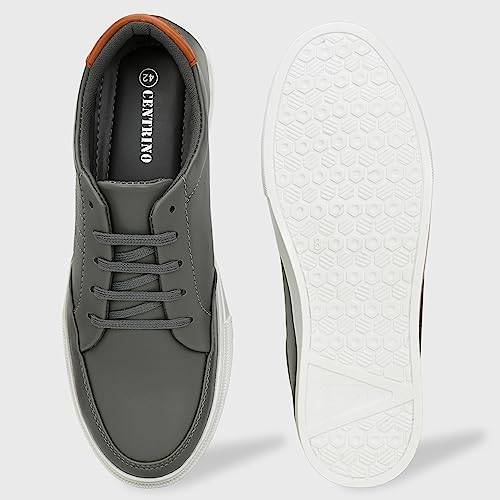Image of Centrino Black Sneakers for Man | Shoes for Men Stylish Casual | Lightweight Lace-Up Walking Shoes with Cushioned Insole | Breathable Comfortable Canvas Mens Shoes | Anti-Skid Sole | Sneaker for Men (6312)