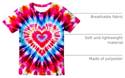 Image of Kids Tie Dye T-Shirt, Children Tie Dye Short Sleeve Tee Shirt for Kids