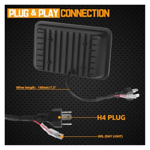 Phare LED rectangulaire avec feu antibrouillard DRL pour XR DRZ - 4