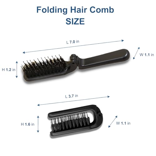 Kit portátil plegable de peine para viaje compacto miniatura 6