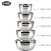 Produktbild KATELUO 5 Stück Küchenschüssel Edelstahl Rührschüssel,Edelstahl Schüssel Set,Skala von(1.4L,1.9L,2.4L,3.3L,4.5L) Servieren Sie als Schüssel für Salate, Snacks und andere Servierschüssel