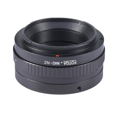 Adaptador de montura de lente Fotga manual de 360 grados M42-NZ con inclinación ±7° para cámaras Nikon Z8, Zf, Zfc, Z5, Z6, Z7 II, Z6II, Z7II, Z9, Z50 y Z30, para fotografía macro creativa y efecto miniatura, compatible con lentes de montura roscada M42 miniatura 3