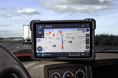 Rand Mcnally Tnd 1050 10-Inch Gps Truck Navigator, Easy-To-Read Display, Custom Truck Routing, Rand Navigation, And Removable Guard, Black #TOP4