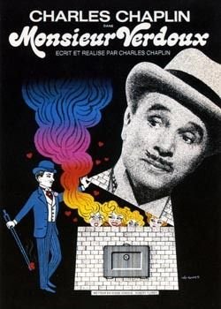 Affiche Monsieur Verdoux Charlie Chaplin 1944 originale 60x80cm idée cadeau pour cinéphile