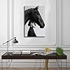 WIOFAGEU Black And White Equestrian Decor Elegant Woman Art Canvas Poster Bedroom Decor Landscape Office Room Decor Gift 16x24inch(40x60cm) #2
