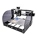 Produktbild hzexun CNC 3018 Pro-M Fräsmaschine mit 15W Lasermodul, GRBL Achsen,3 Achsen Kunststoff Acryl PCB PVC Holz Router Kit mit Offline Controller,Arbeitsbereich 300x180x45mm