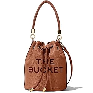 The Bucket Bag für Damen aus PU-Leder mit Kordelzug, Handtasche, Hobo-Handtasche, Umhängetasche, weich, verstellbar
