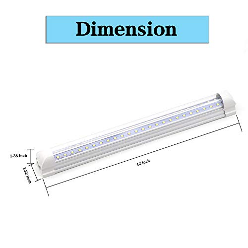 T8 Led Light Fixture 1Ft 1080Lm 9W Under Cabinet Lighting, 6500K Cool White, Workbench And Utility Shop Lights, Corded Electric With Built-In On/Off Switch (Pack Of 2) #TOP1