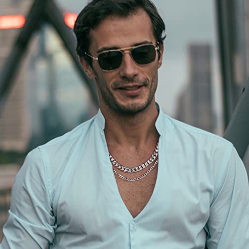 M Mooham Gold Chain For Men Gifts - Cuban Link Chain For Men Necklaces, Gold Chain | Layered Mens Chain | Chain Necklace | Necklace Chains For Men Gifts For Teen Boys Gift Ideas #TOP2