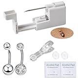 Orglace Belly Button Piercing Kit,Body Piercing Gun,316L Surgical Stainless Steel Belly Button Ring,at Home Self Body Piercer Kit (Navel Piercing Kit)