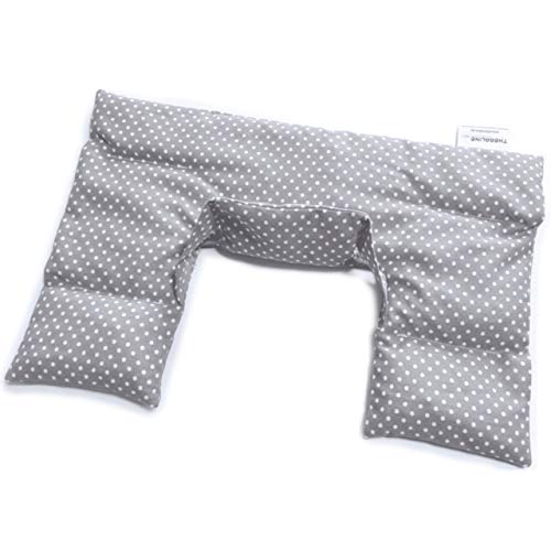 Theraline Kirschkern Nackenkissen Wärme-Kälte-Kissen Design Punkte (Punkte Grau)