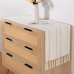 Socomi Farmhouse Table Runner 60 inches Macrame Woven Coffee Table Runner Cotton Rustic Fall Thanksgiving Table Runner with Tassels for Boho Home Decor Living Dining Room 13x60 inches Beige Socomi Farmhouse Table Runner 60 inches Macrame Woven Coffee Table Runner Cotton Rustic Fall Thanksgiving Table Runner with Tassels for Boho Home Decor Living Dining Room 13×60 inches Beige