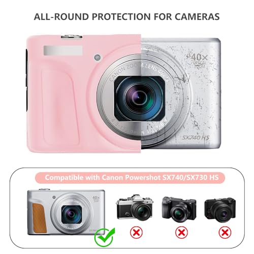 Funda de silicona para Canon PowerShot SX740/SX730 HS rosa miniatura 2