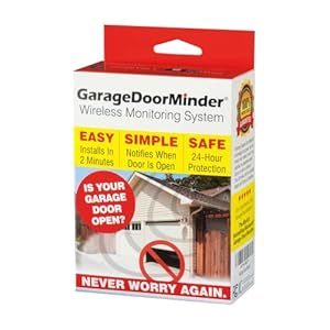 Garage Door Minder® Version II. 100% Wireless. Installs in Two Minutes! No Wi-Fi. in-Home Monitor & Alert System. Great for Seniors!