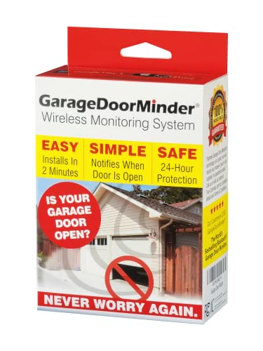 Garage Door Minder® Version II. 100% Wireless. Installs in Two Minutes! No Wi-Fi. in-Home Monitor & Alert System. Great for Seniors