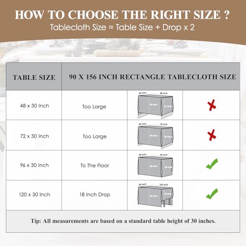 Aocoz 10 Pack White Rectangle Tablecloths 90x156 Inch for 8ft Tables by Aocoz - Used condition - Image 2