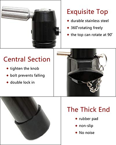 Lihui Wig Stand Tripod Mannequin Head Stand Adjustable Wig Head Stand Metal Heavy Duty Wig Tripod Stand For Styling Making Wigs And Cosmetology Hairdressing Training