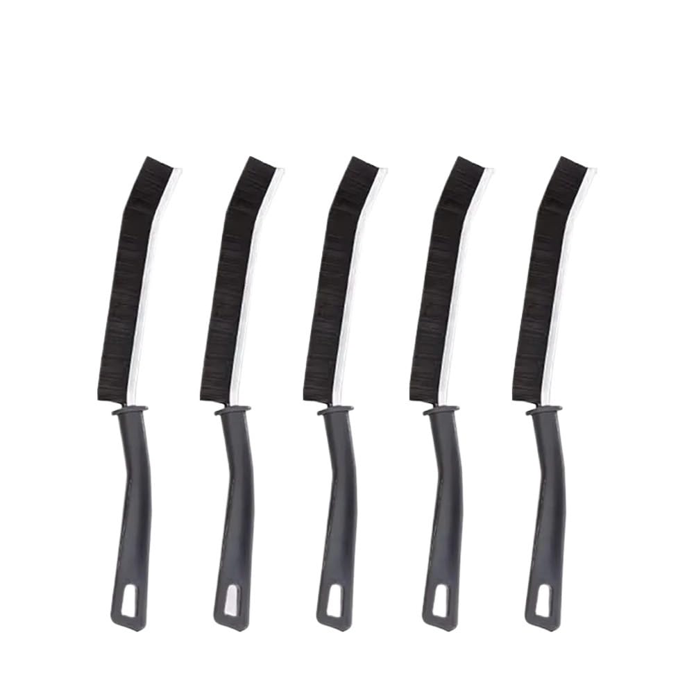 Sunrrafck Black-5Pcs 1-5Pcs Durable Grout Gap Cleaning Brush For Kitchen Toilet Tile Joints Dead Angle Hard Shower Floor Line Bristle Cleaner(Black-5Pcs)