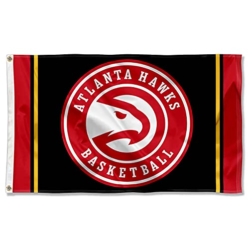 Atlanta Hawks Black Indoor Outdoor Flag