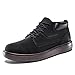 oiMKoi Men's Chukka Boots Casual Fashion Sneakers Lace Up Leather Ankle Boots Slip On Lightweight Walking Driving Shoes （Black, 8.5）