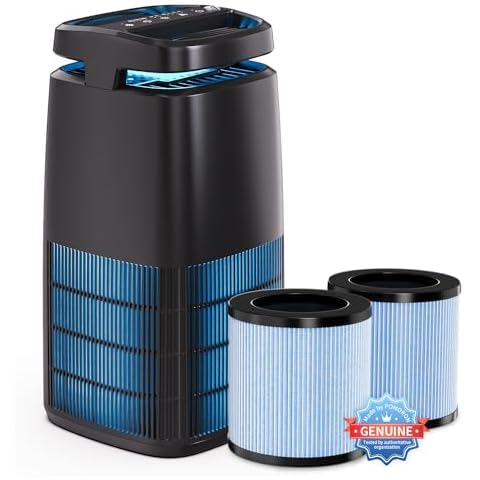 POMORON MJ002H Air Purifier for Home(One 3-Layer Original Filter Included) and One Set of 4-Layer Premium Filters(2 Packs) Cover