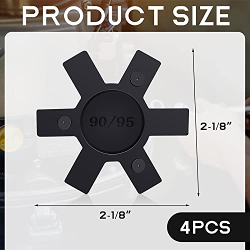 Flexible Nbr Rubber Spider Insert Solid Spider Center Inserts Suitable For L Jaw Coupling Set, Black (4 Pcs, L095) #TOP1