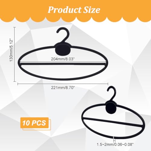 AHANDMAKER 10 Pcs Black Scarf Hanger - Image 2