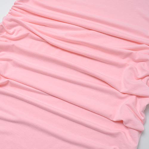 Bhome Maternity Ruffle Sleeve Dress Flying Sleeve Casual Pregnancy Summer Dress Pink M #TOP3