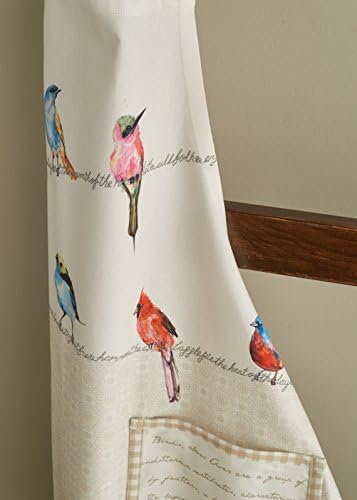 Maison d' Hermine Cloth Apron 70cm x 85cm 100% Cotton 1 Piece Adjustable Neck Strap Apron for Women Men Chef - Spring/Summer