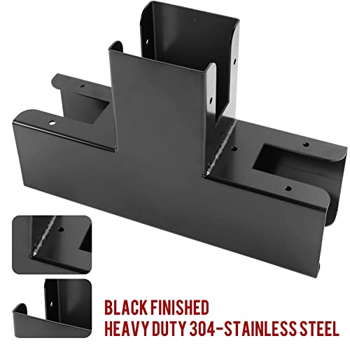 Wood Post Base Pergola Kit - 3-Way Right Angle Corner Bracket, 4X4" Metal Post Bracket Post Anchor With Screws For Pergola Gazebo Hardware Kit - Jiou Jia Supplied #TOP3