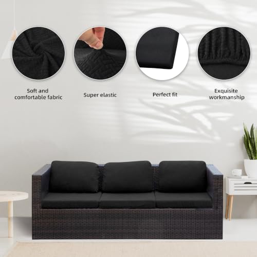 Image of 12 Pcs Outdoor Cushion Covers, Patio Sofa Cushion Covers Replacement