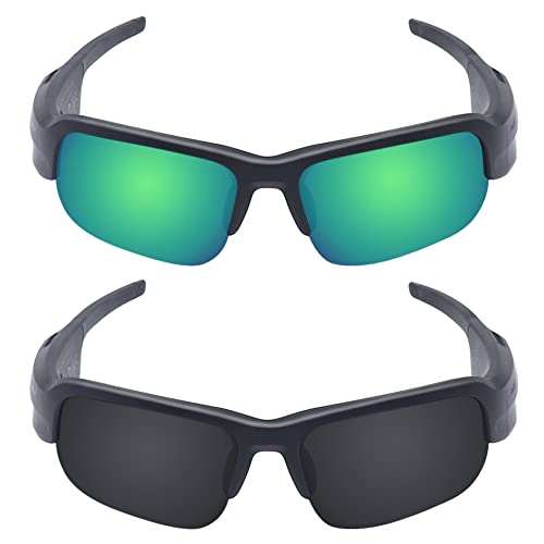 Image of Galvanic Replacement Lenses for BOSE Tempo Sunglasses - Jade + Black Polarized - Combo Pack