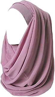 Lina & Lily Heavy Premium Chiffon Hijab Head Scarf Shawl Wrap for Muslim Women Lightweight
