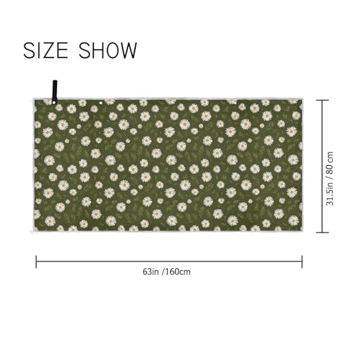 Toallas de gimnasio verde oliva transpirables de 100x180 cm para deporte en verano 8