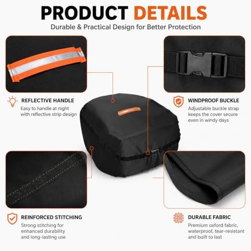 Funda para Robot Cortacésped para STIHL iMOW RMI 632 C, Cubierta 420D Oxford para Guardar el Cortacésped Automático, Protección para Jardín, Terraza y Garaje
