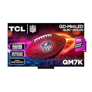 TCL 85 Inch Class QM7K Series | Mini LED QLED 4K HDR | 85QM7K, 2025 Model | 120HZ-144HZ Anti Reflective Screen Smart Google TV Dolby Atmos Onkyo Audio | Voice Remote Alexa Gaming Streaming Television