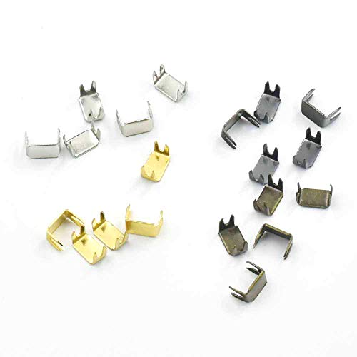 200 Pcs Zipper stopers Top Stops #3#5 for Spiral Slider Bottom Rescue Repair Set Aluminum Nickle Gold Bronze Nickle-Black Color Choice