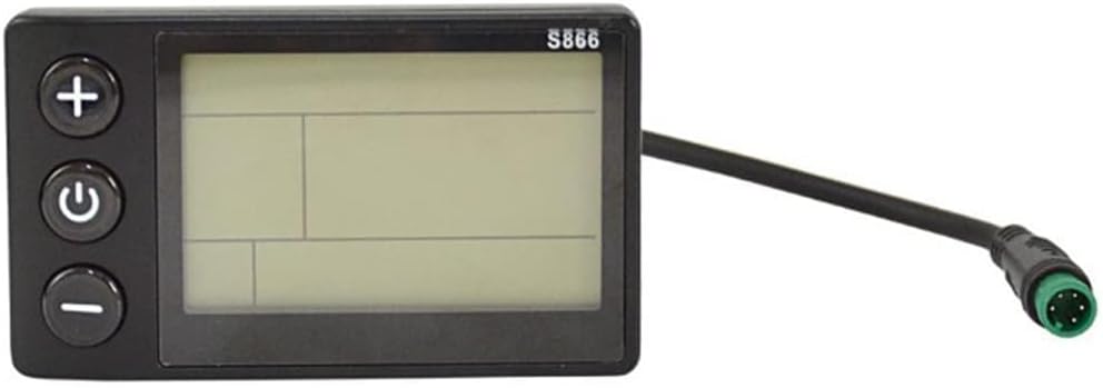 S866 Electric Bicycle LCD Display Screen Electric Scooter Display Instrument Control Panel No.2 Protocol Ordinary Waterproof Head, Please Refer to the Diagram for Wire Sequence