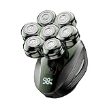 Head Shavers for Bald Men: Enhanced Detachable Head Shaver - IPX7 Waterproof Electric Razor for Men - 7D LED Display Rechargeable Shaving Grooming Kit (Hunter Green)