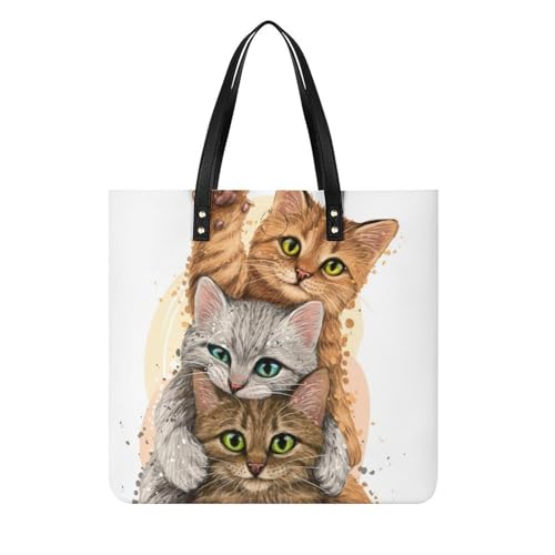 Sac à main shopper Jolis Chatons le grand sac à bandoulière anti-encombrement