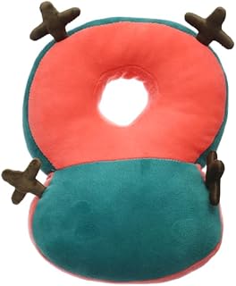 Fabric Baby Head Cushion With Sika Deer Design Made Of Soft Materials Perfect Gift For Babies - Multi Color