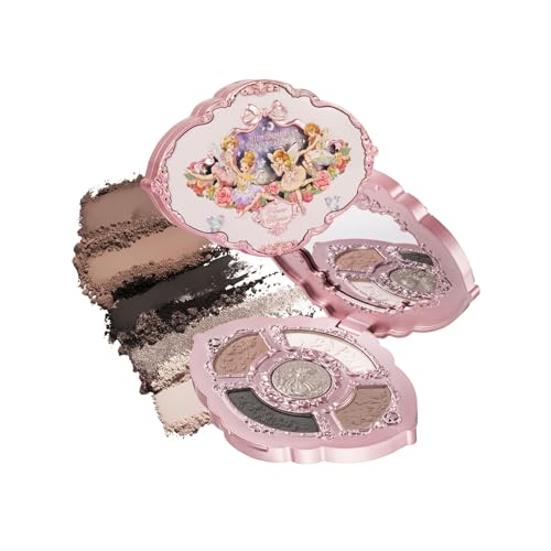 Flower Knows Midsummer Fairytales Embossed Five-Color Makeup Palette,Nude Eyeshadow with