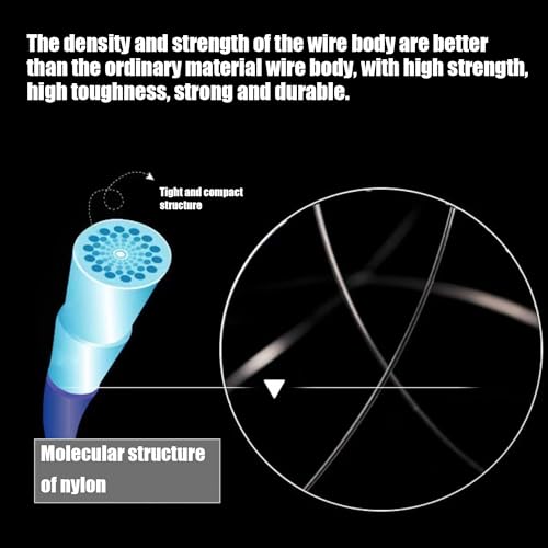 Motroce MT-TMNLX-109 Clear Hanging Wire 0.8Mm, 656Ft Strong Fishing Line, Invisible Nylon Thread With 120 Pcs Aluminum Crimping Sleeves For Hanging Christmas Ornaments thumb #3