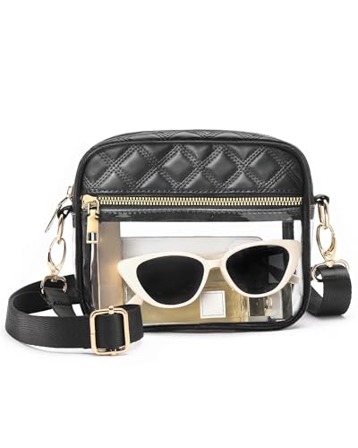 HULISEN Clear Bag for Stadium Events, Clear Purses for Women Stadium Crossbody, Small Transparent Bags for Concerts
