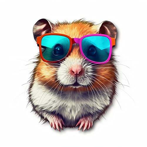Image of Yoonek Graphics Hamster Vinyl Decal Sticker for Car, Laptop, Tumbler, More. #005596