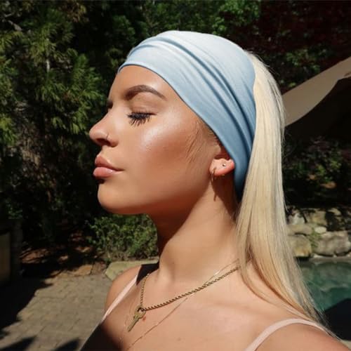 Image of DRESHOW 4 Pack Turban Headbands for Women Wide Vintage Head Wraps Knotted Cute Hair Band Accessories